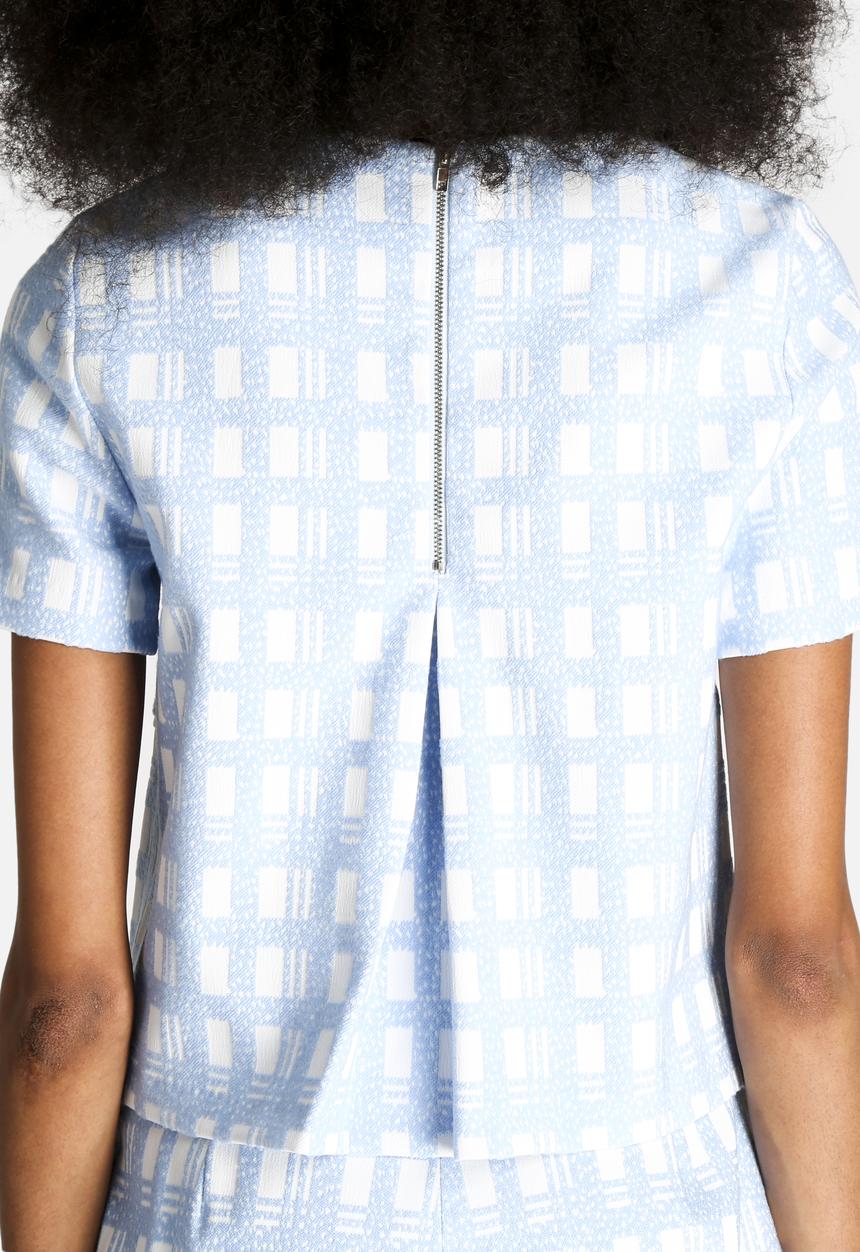 Dahlia - Textured Check Top