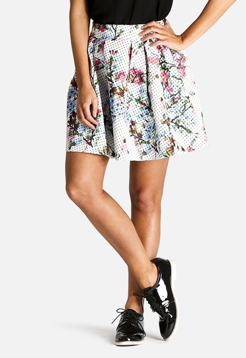 Dahlia - Spot and Flower Skirt