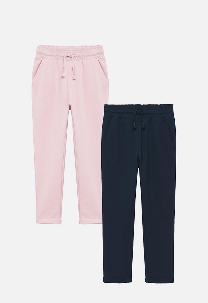 MANGO - Trousers viena 2-pack - navy & pink