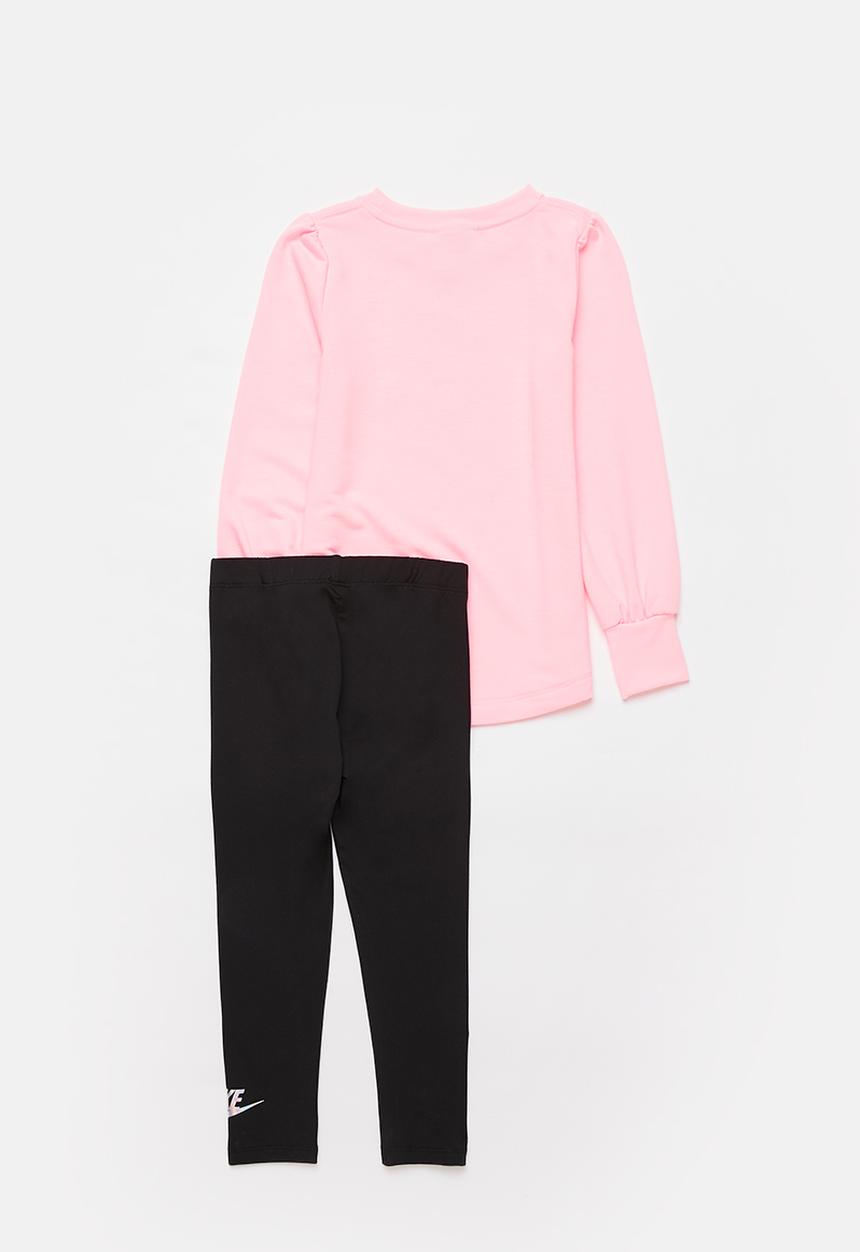 Nike - Nkg sportswear fleece legging set - black & pink