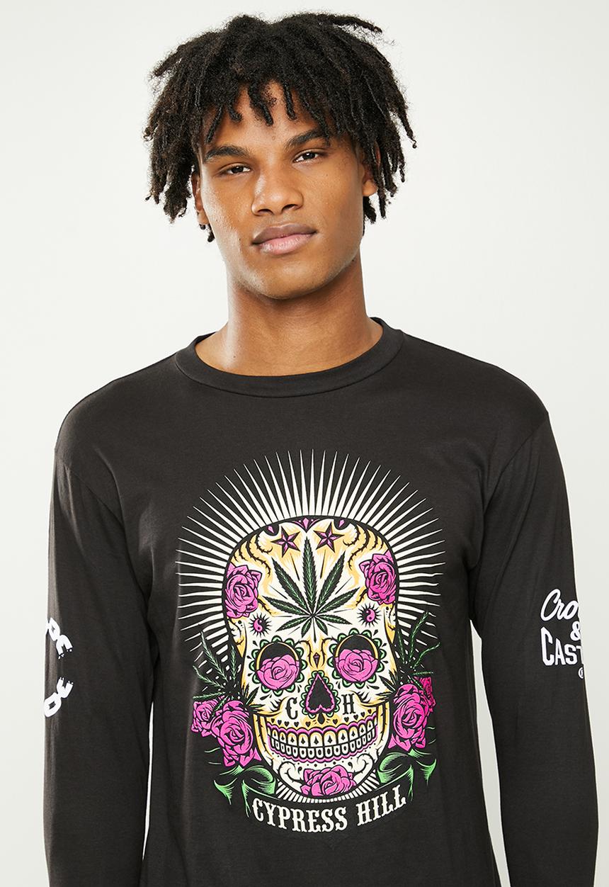 Crooks & Castle - Cypress hill long sleeve tee - black