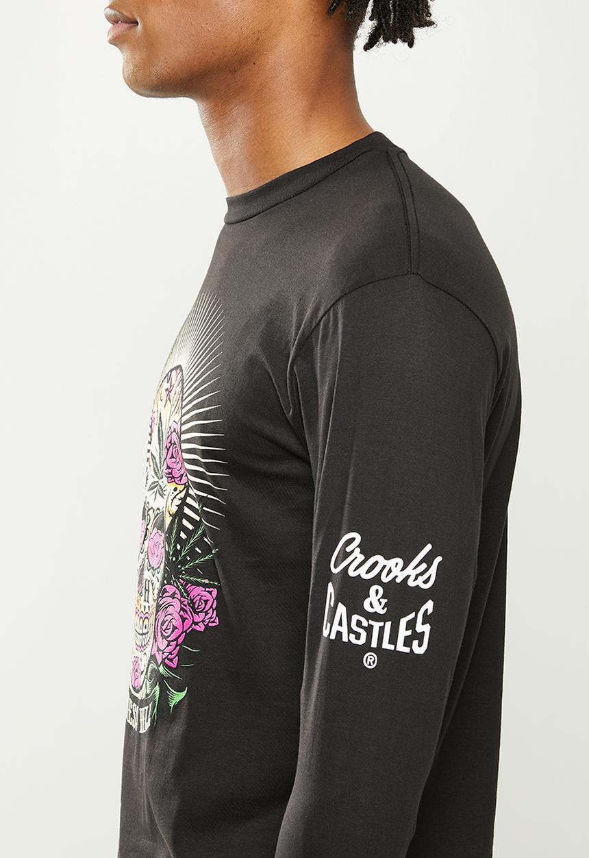 Crooks & Castle - Cypress hill long sleeve tee - black