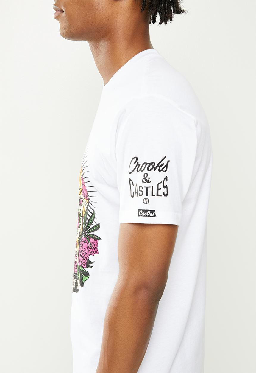 Crooks & Castle - Cypress hill skull tee - white