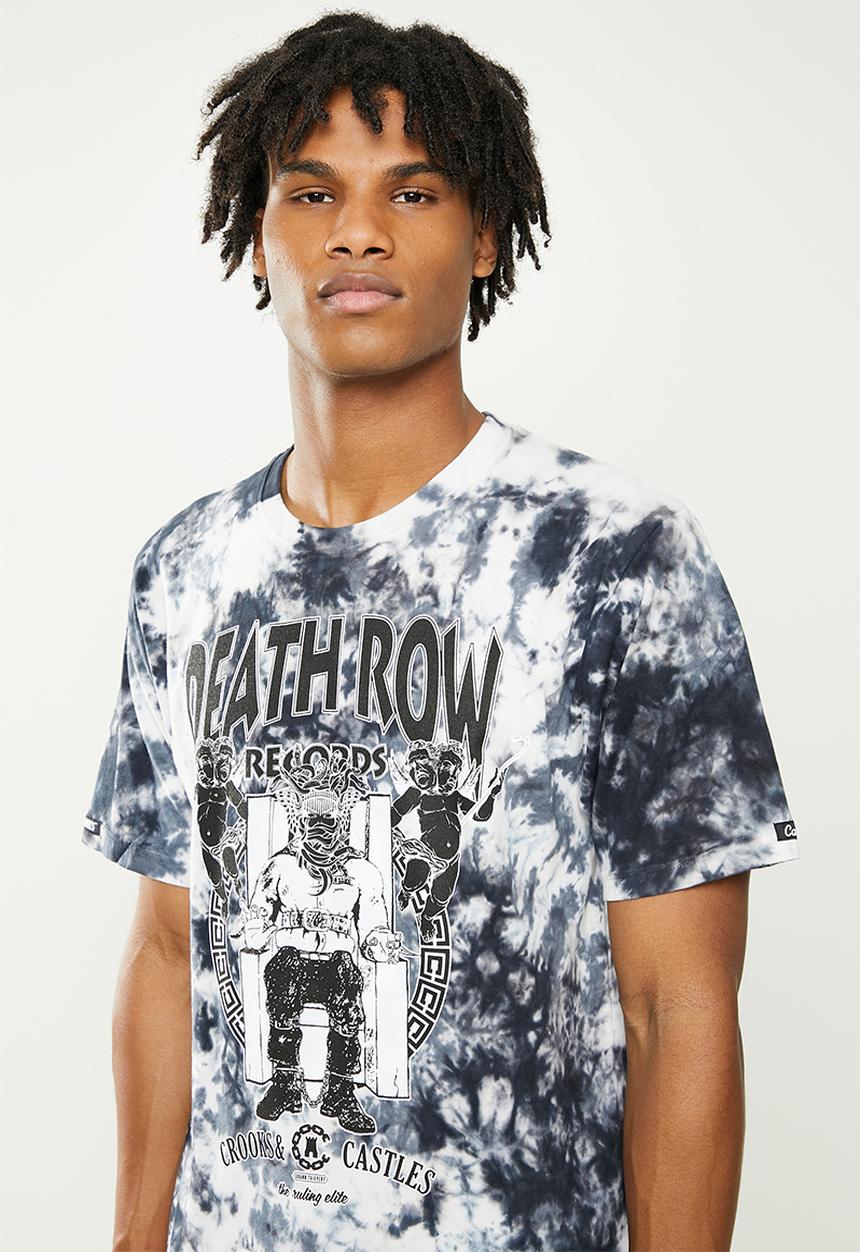 Crooks & Castle - Death row/crooks angels tie dye tee - black