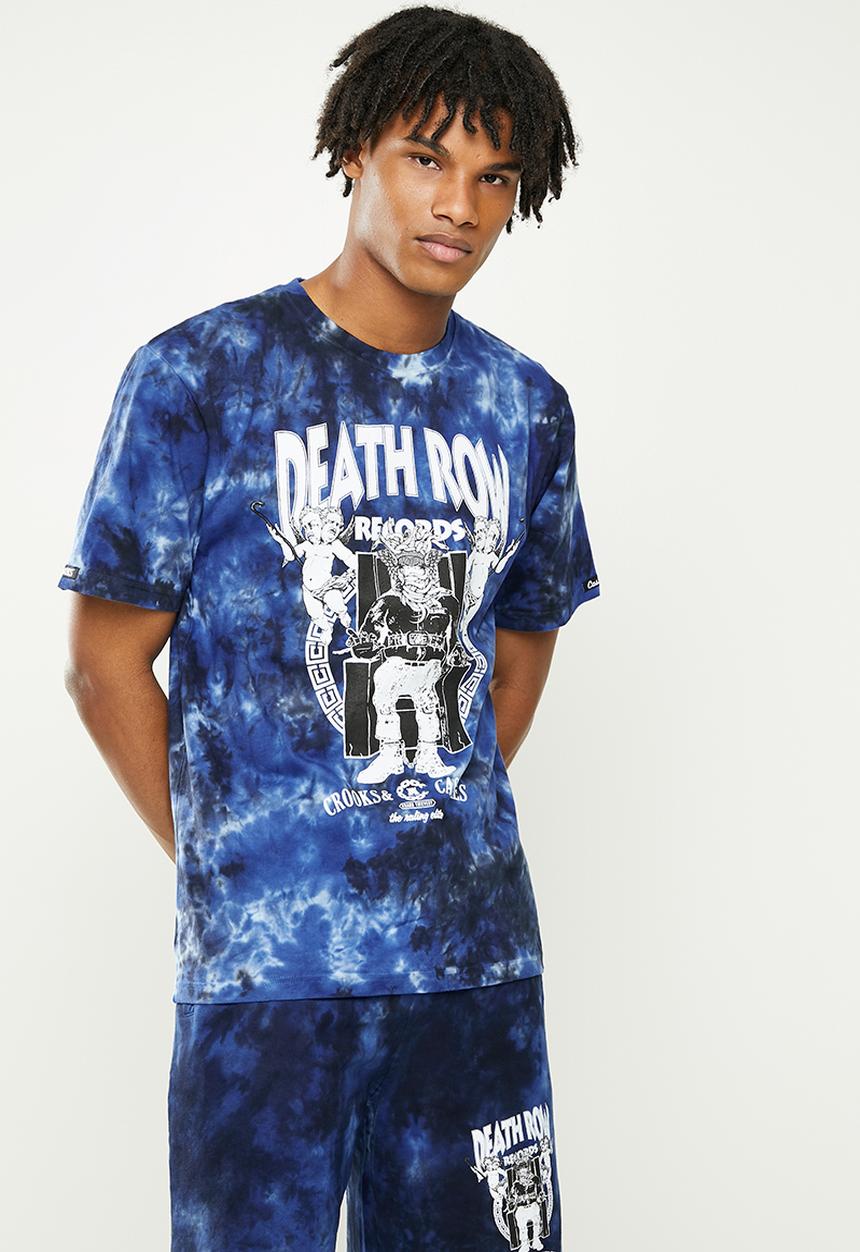 Crooks & Castle - Death row/crooks angels tie dye tee - mid-blue