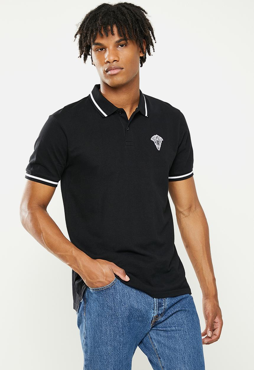 Crooks & Castle - Knit short sleeve polo - black