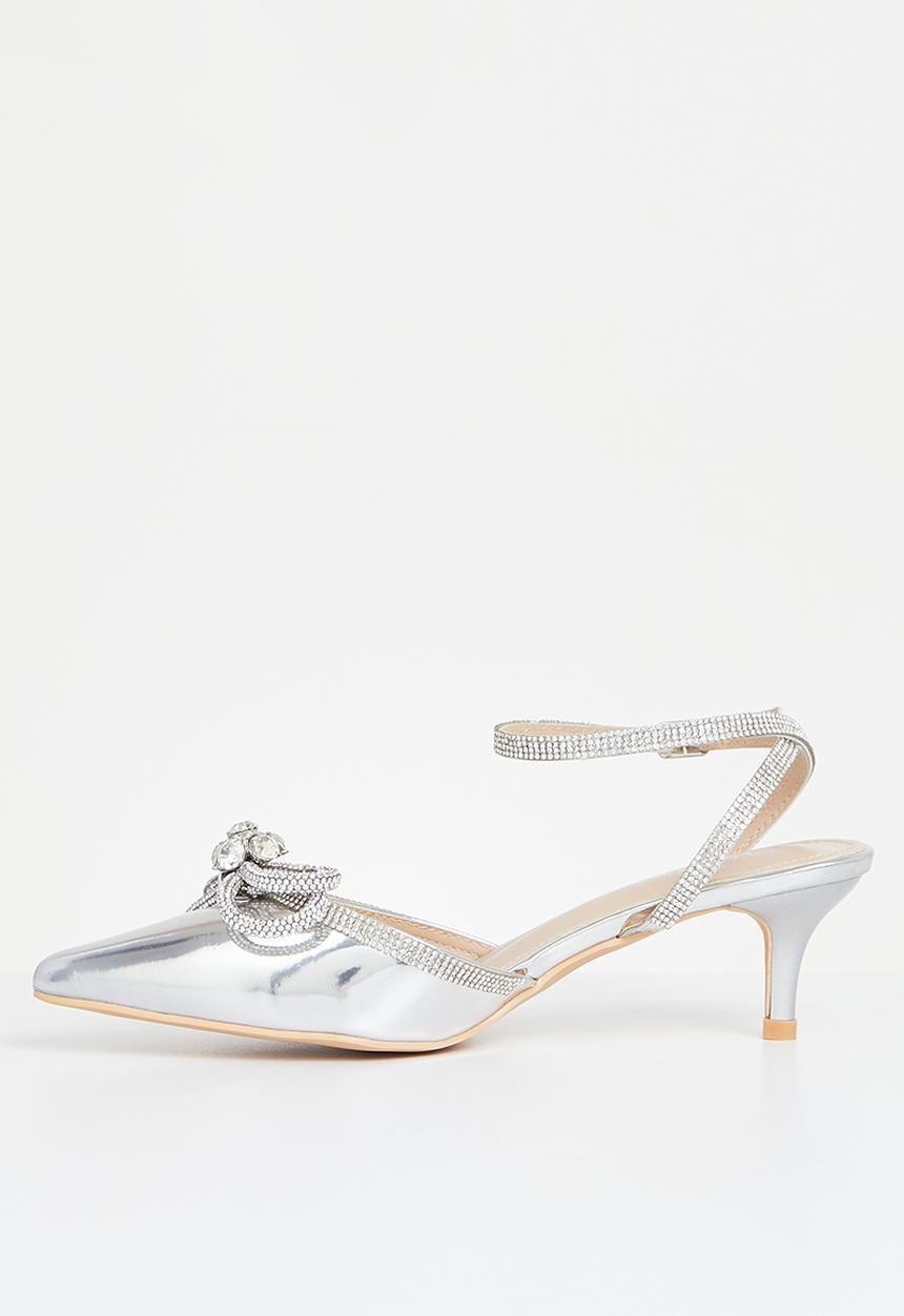 Miss Black - Pinafore1 heel - silver