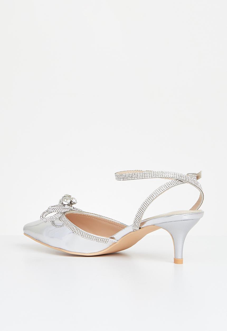 Miss Black - Pinafore1 heel - silver