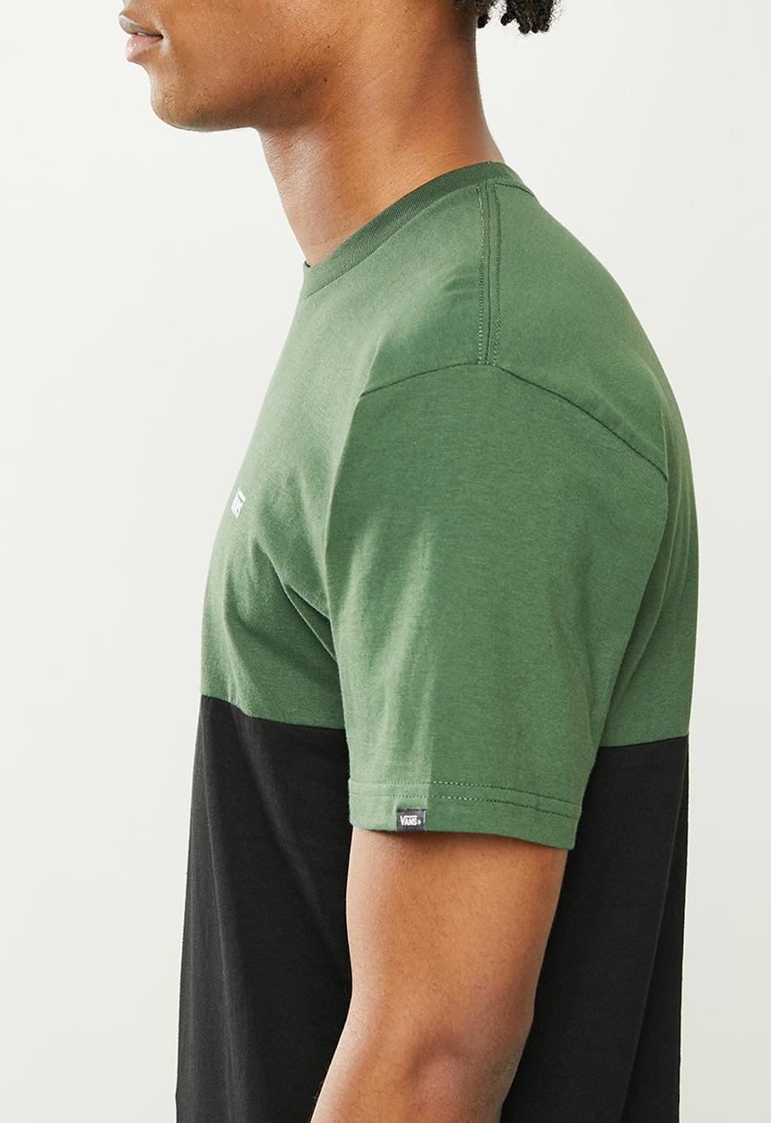Vans - Colorblock tee - green & black