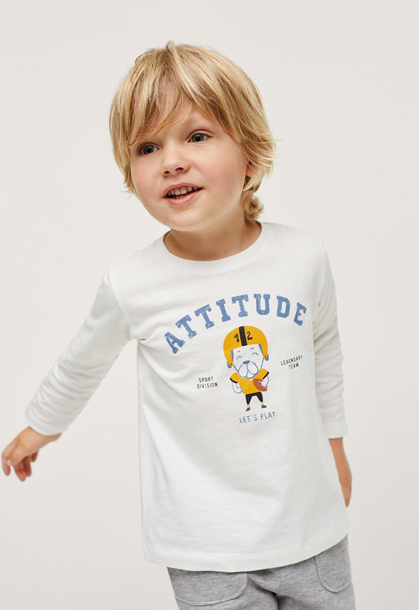 MANGO - T-shirt attitude - white