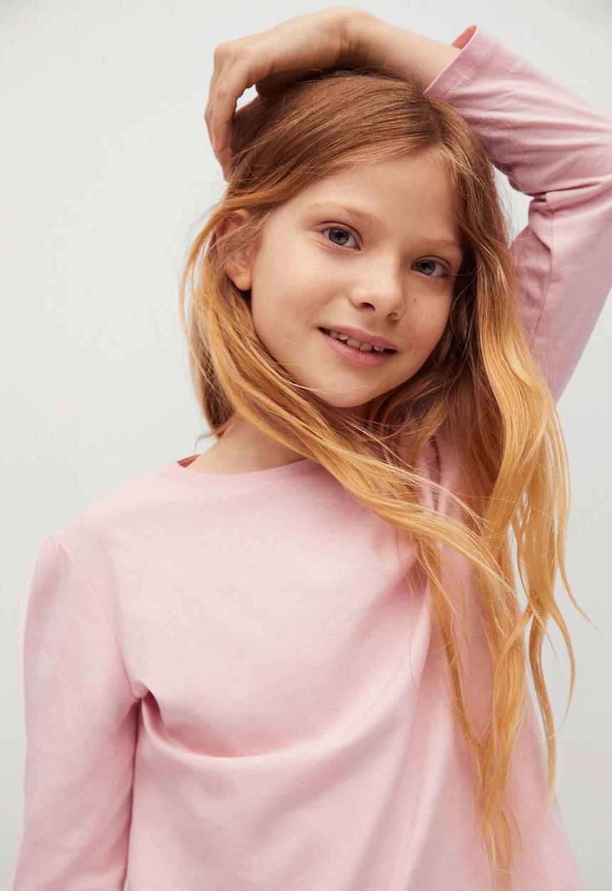 MANGO - T-shirt basica1 - pink