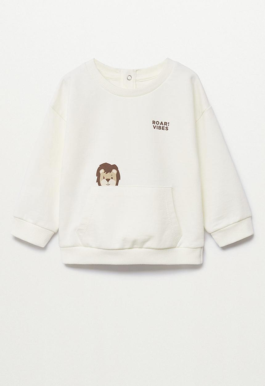 MANGO - Sweatshirt peter - off white