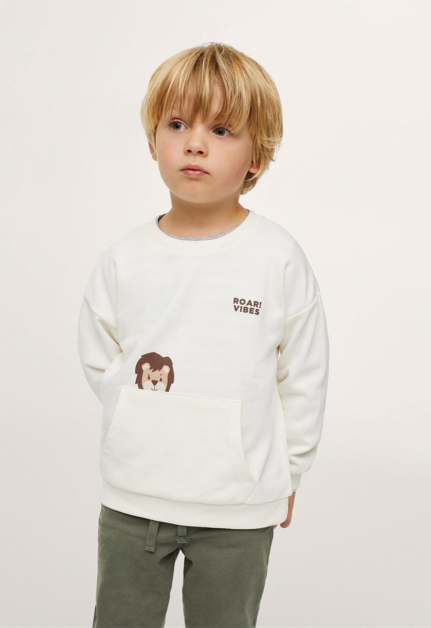 MANGO - Sweatshirt peter - off white