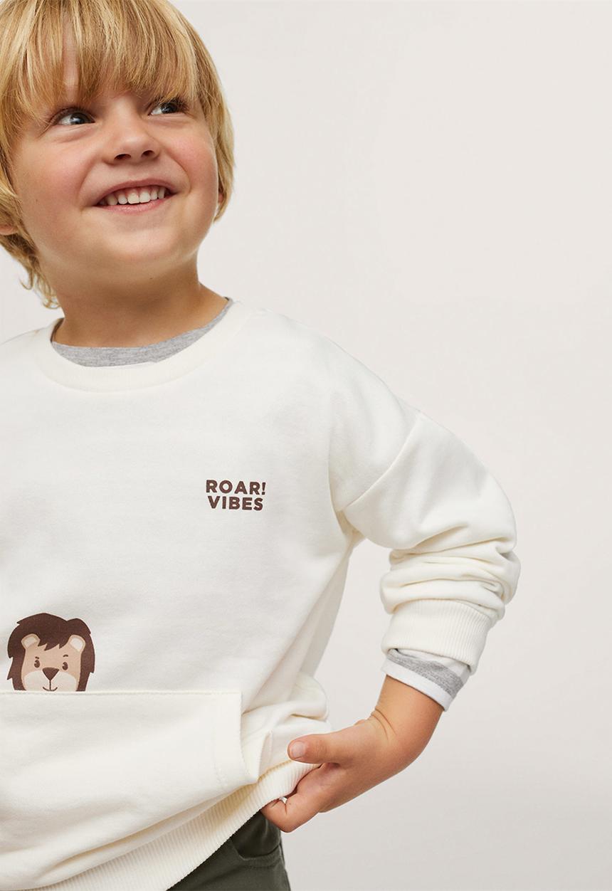 MANGO - Sweatshirt peter - off white