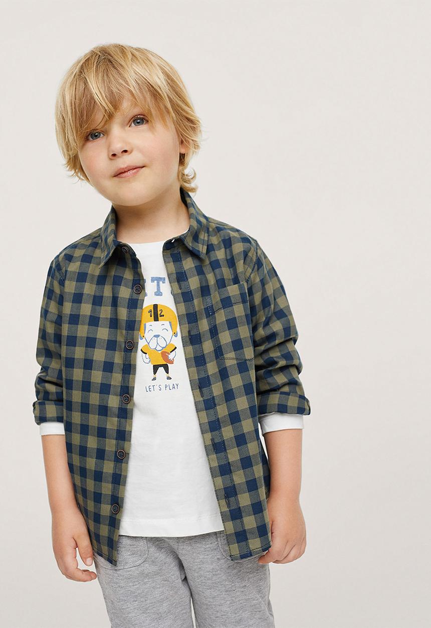 MANGO - Shirt peter - beige & khaki