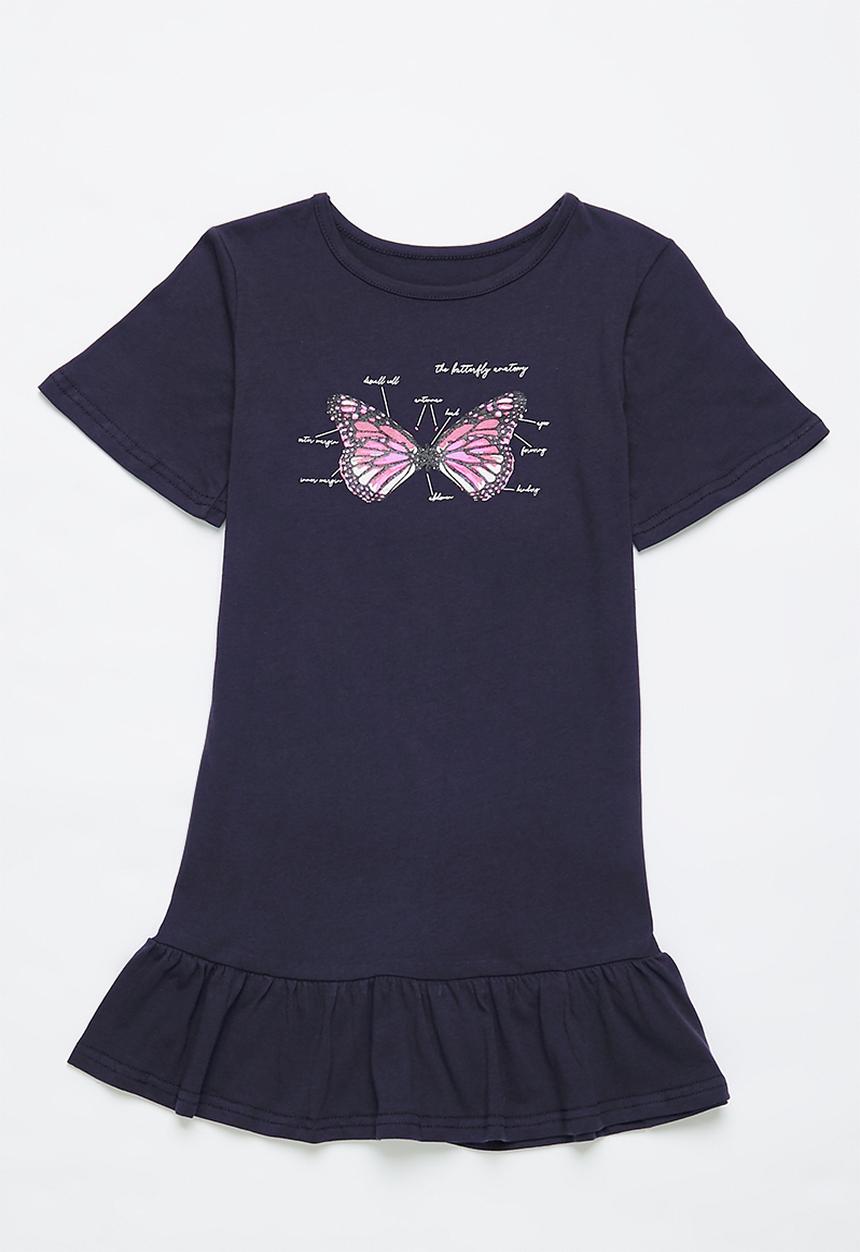 Pop Candy - 2 Pack drop waist dress - lilac & navy
