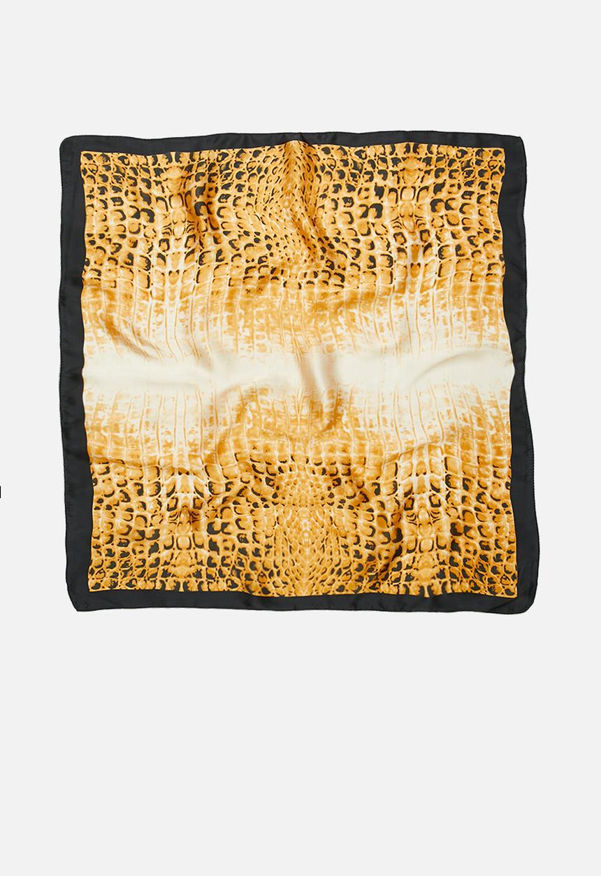 Superbalist - Snakeskin neckerchief - black & beige 