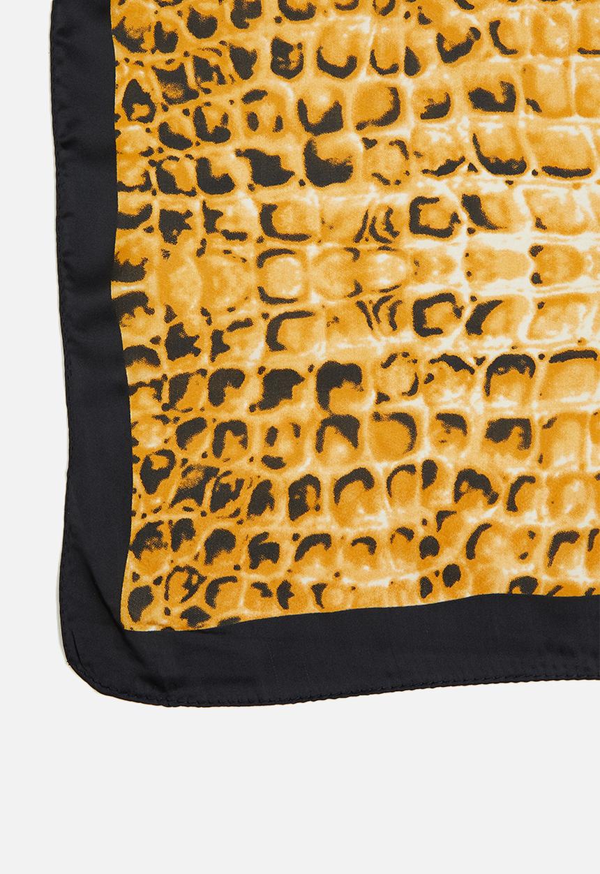 Superbalist - Snakeskin neckerchief - black & beige 