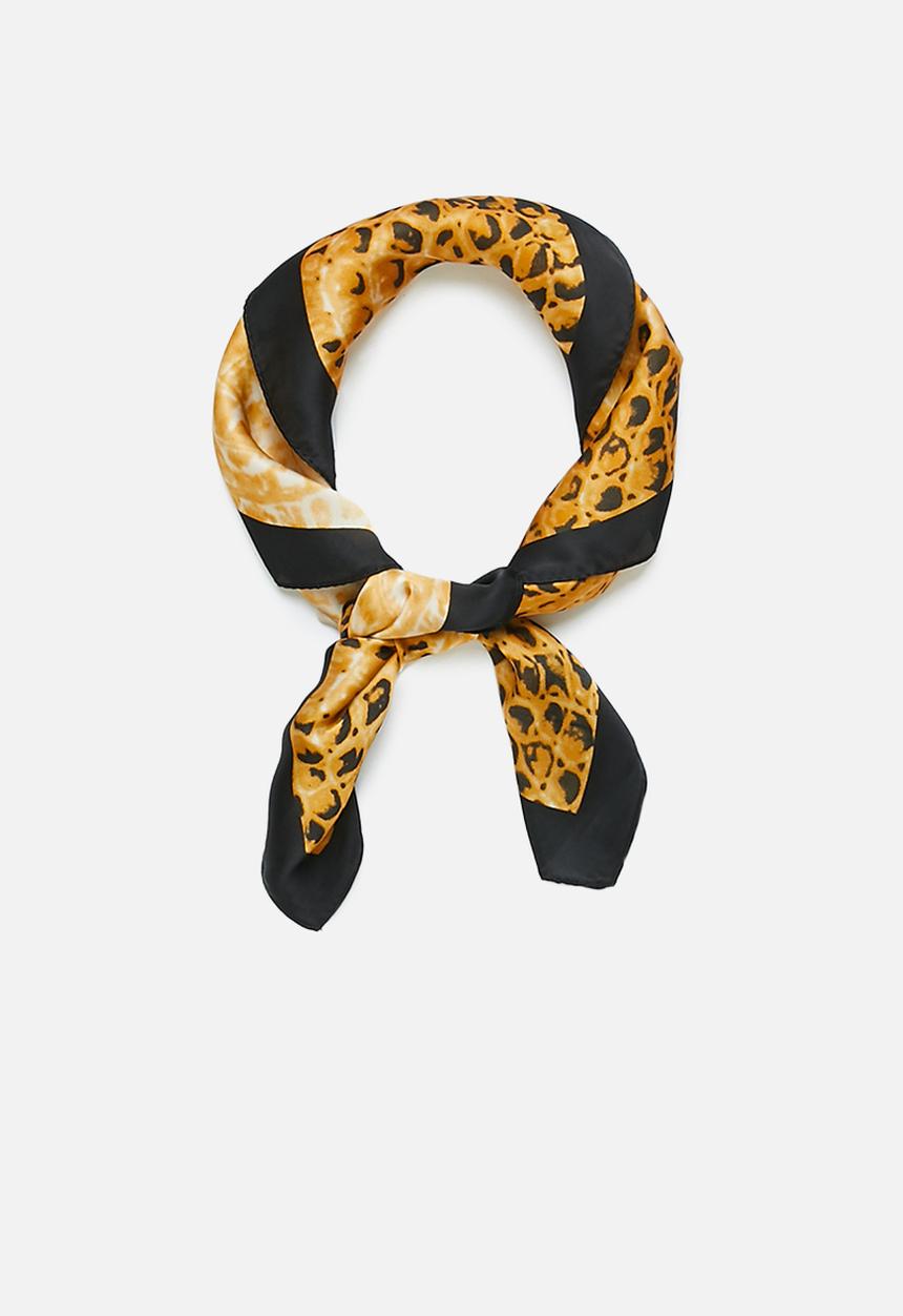 Superbalist - Snakeskin neckerchief - black & beige 