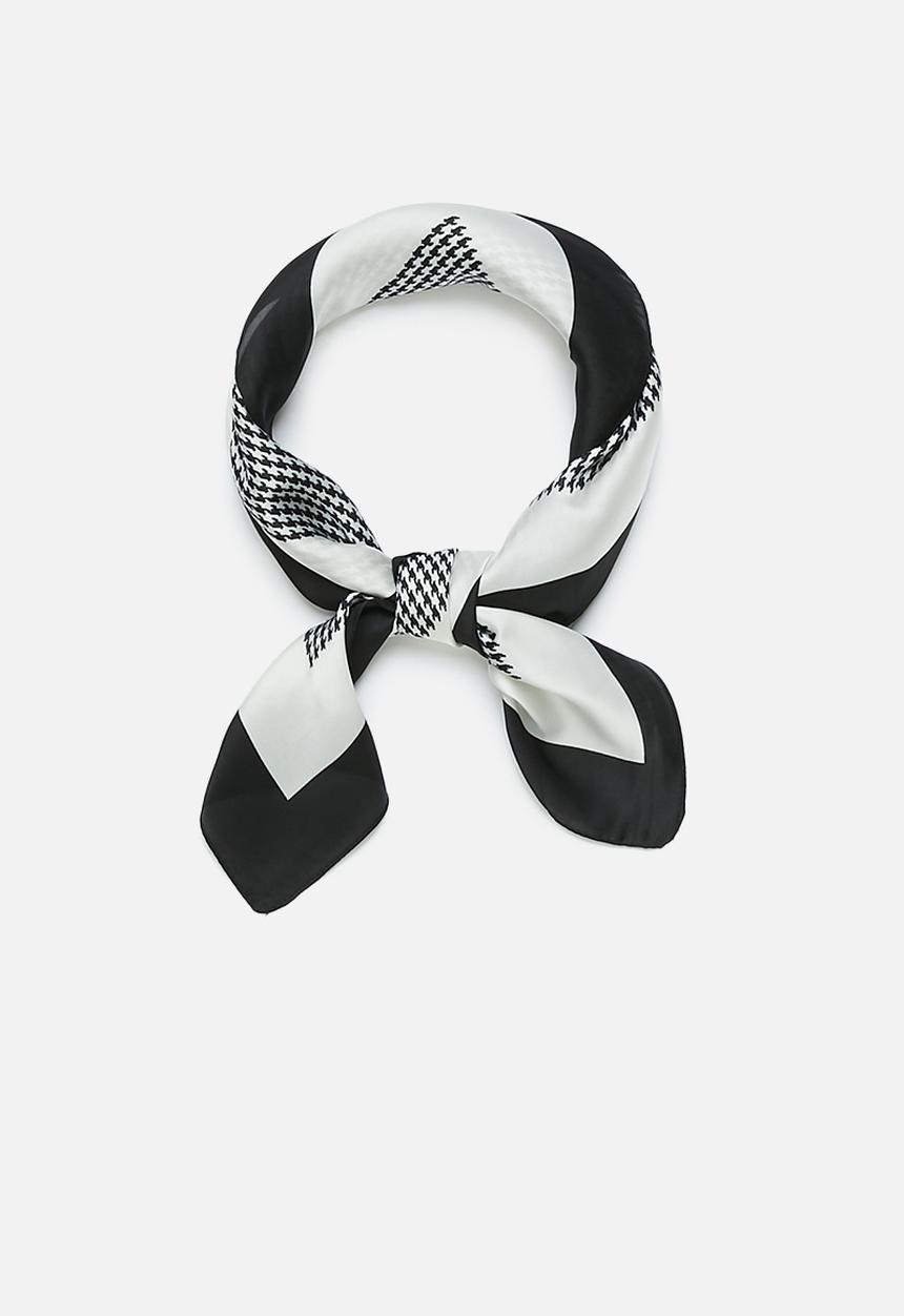 Superbalist - Multistripe neckerchief - black & white 