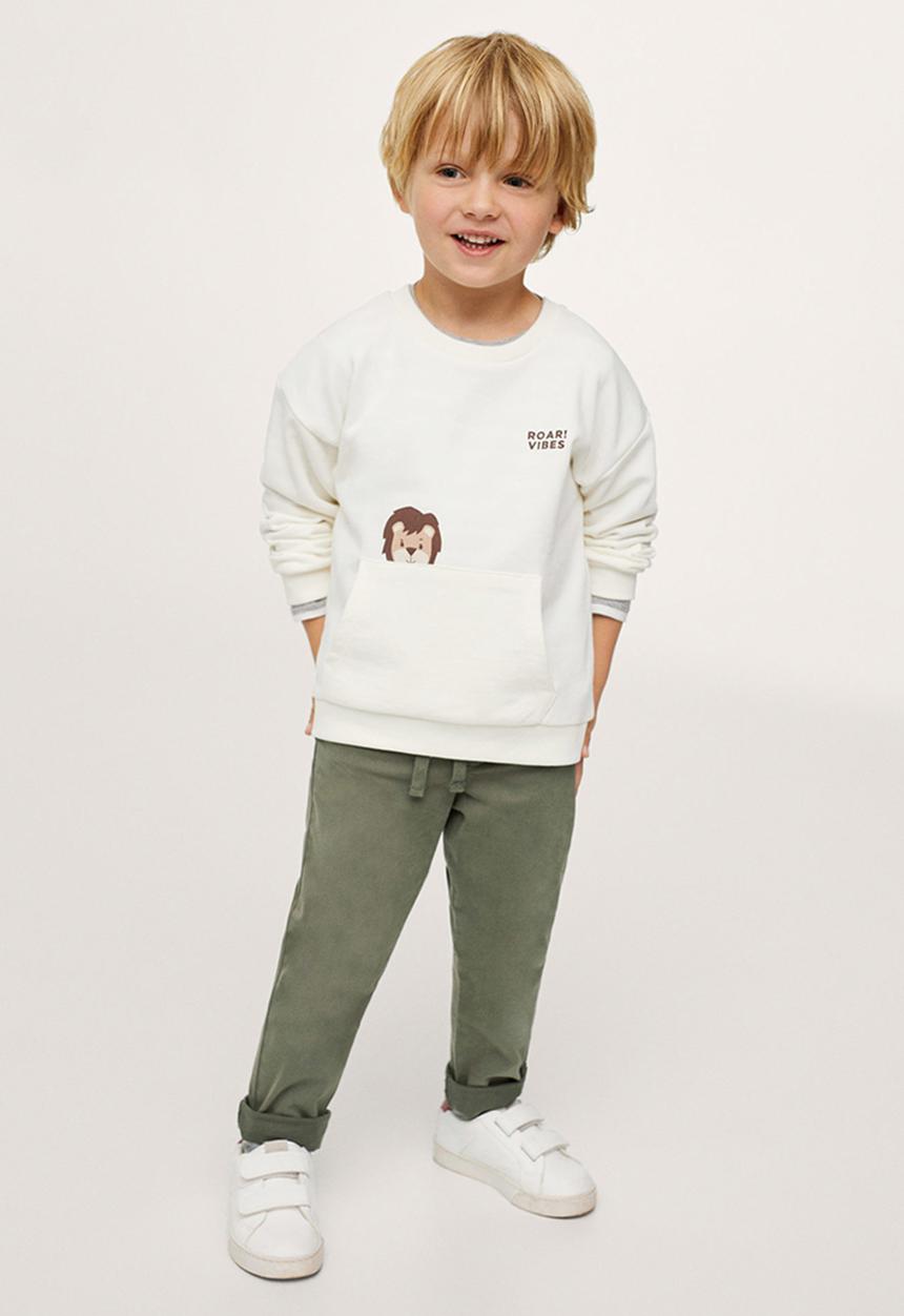 MANGO - Trousers cord - khaki