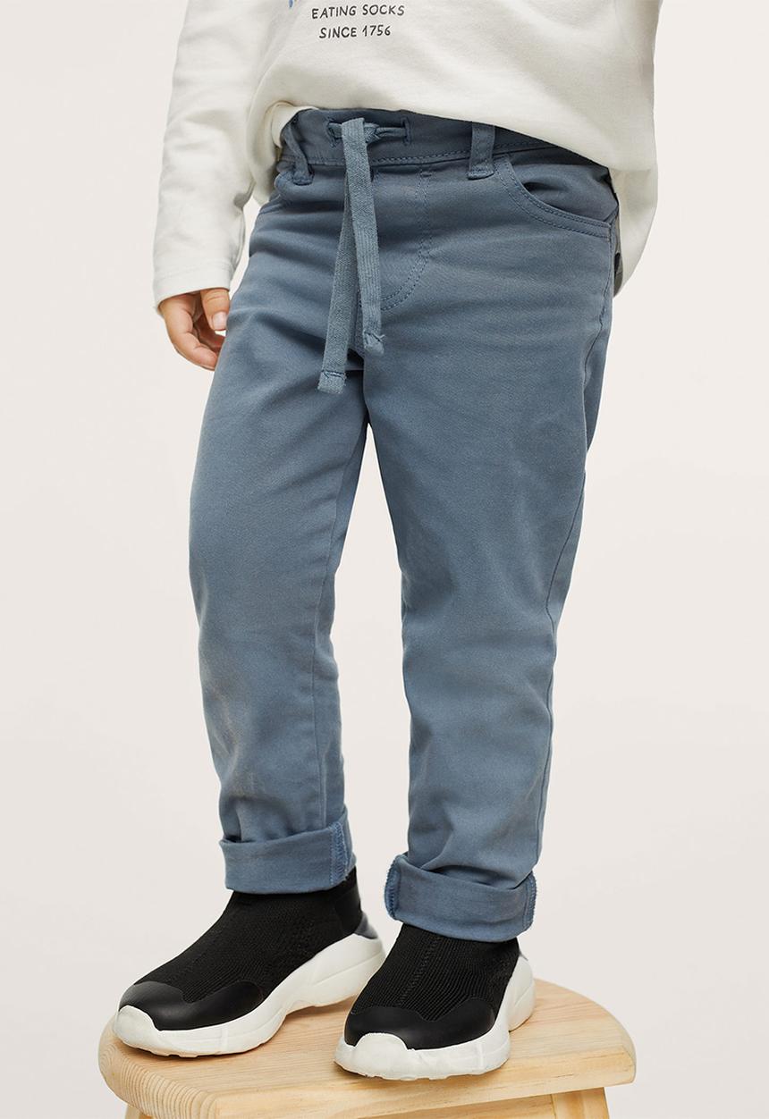 MANGO - Trousers cord - medium blue