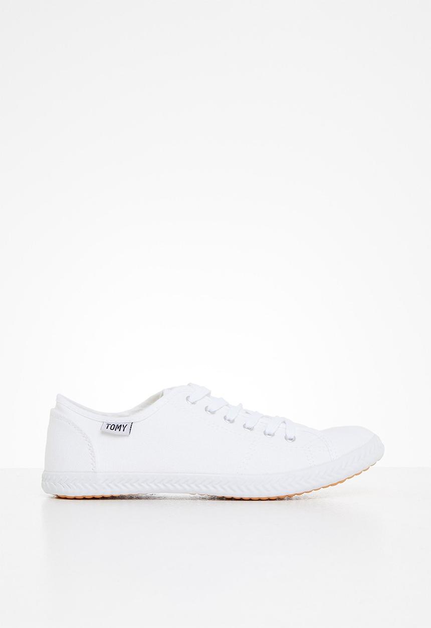 TOMY - Tomy 6 eyelet lace up -  white