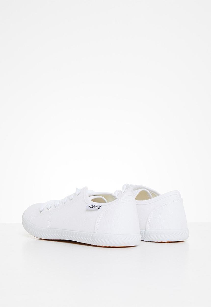 TOMY - Tomy 6 eyelet lace up -  white