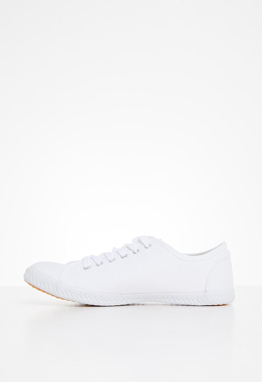 TOMY - Tomy 6 eyelet lace up -  white