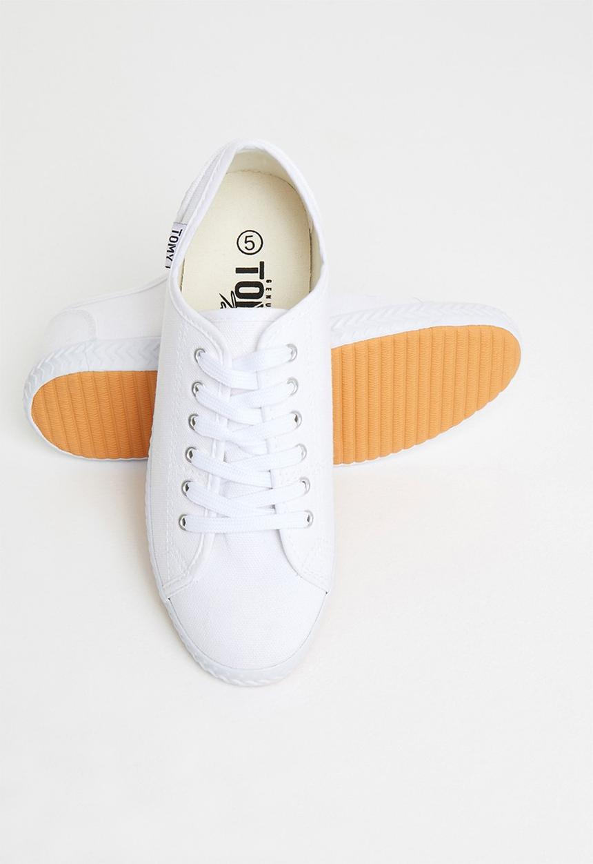 TOMY - Tomy 6 eyelet lace up -  white