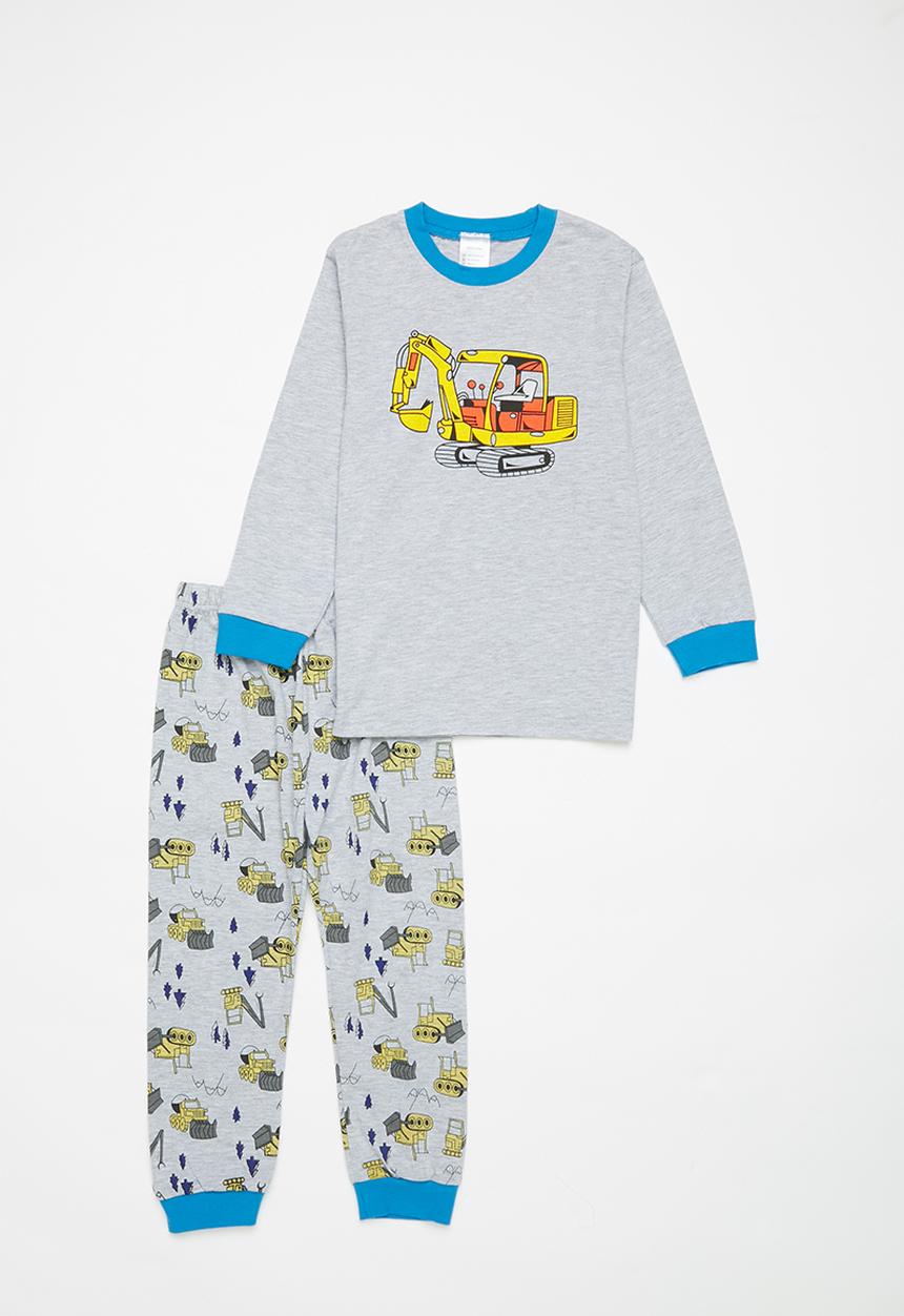 Pop Candy - Boys aop pj set - grey melange