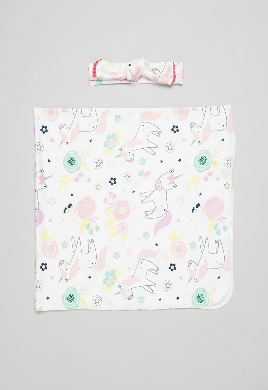 Pop Candy - Baby headband & swaddle set - multi