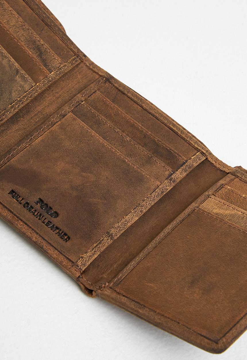 POLO - Trifold wallet - brown 