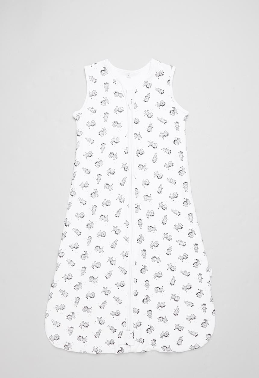 Babes and Kids Linen - Zebra summer sleeping bag - black & white