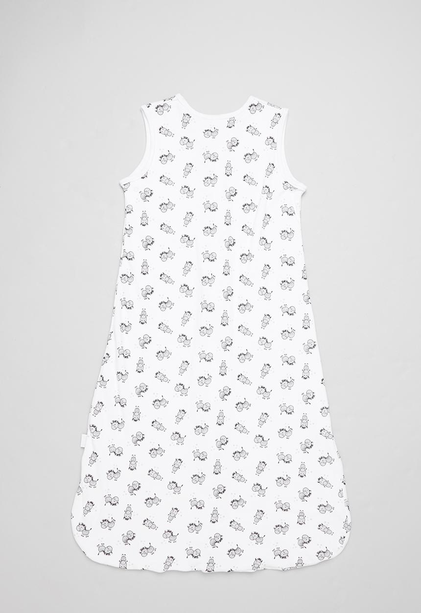 Babes and Kids Linen - Zebra summer sleeping bag - black & white