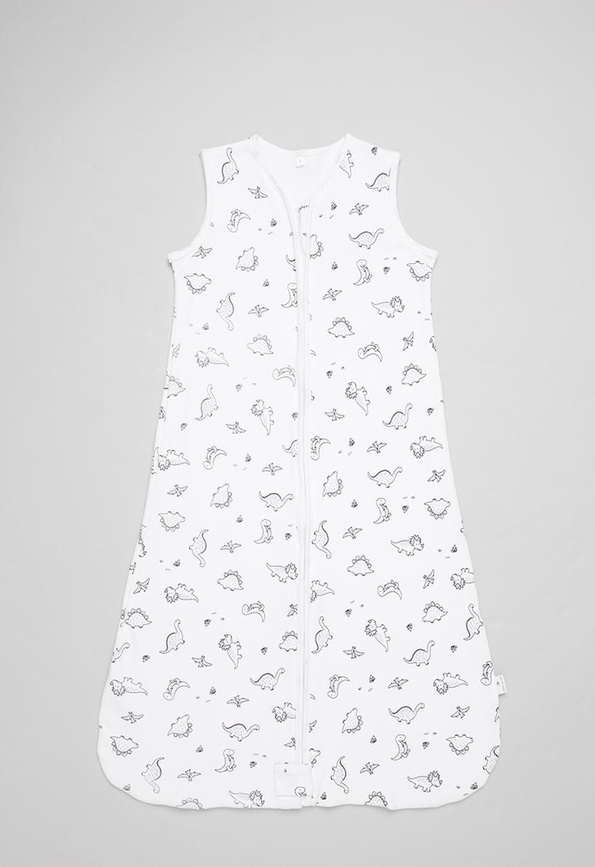 Babes and Kids Linen - Dino summer sleeping bag - black & white