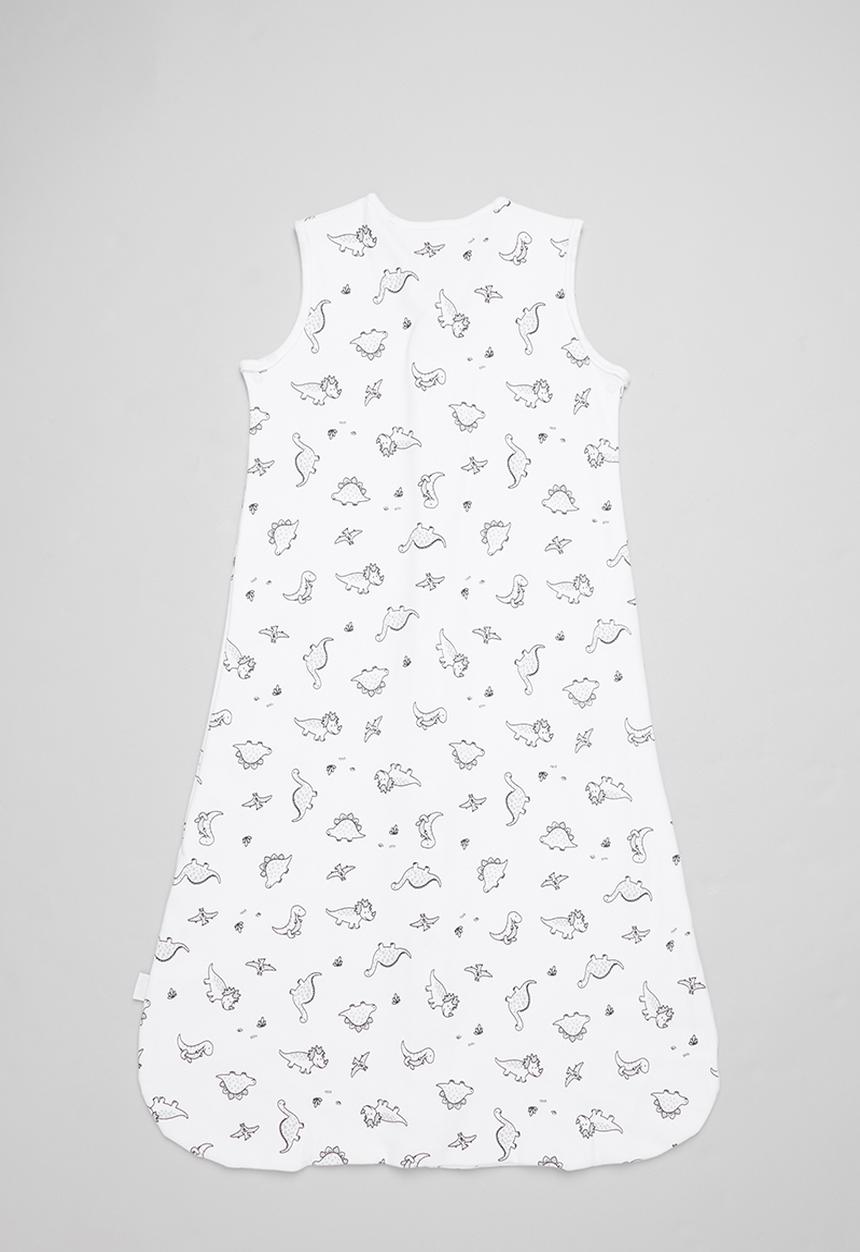 Babes and Kids Linen - Dino summer sleeping bag - black & white