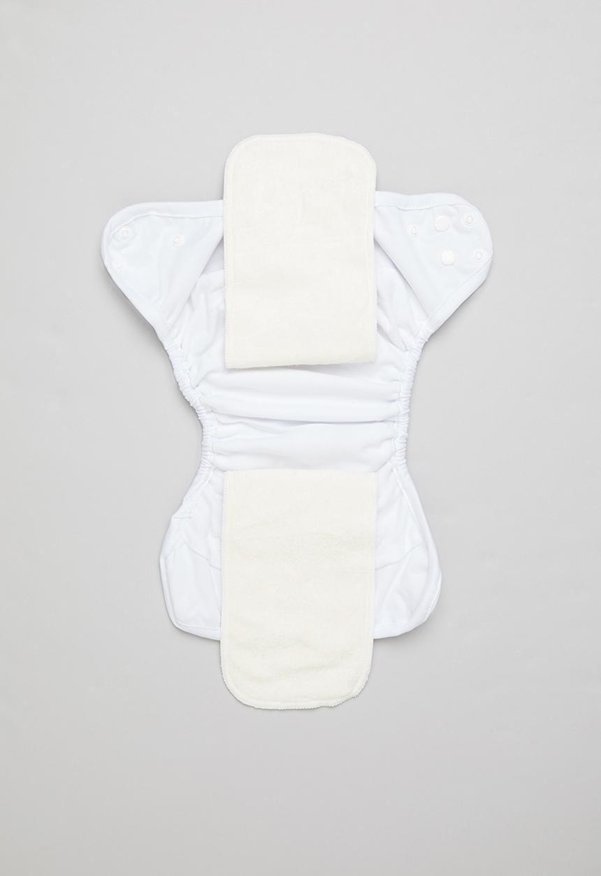 Bamboo Baby - All in one nappy - white
