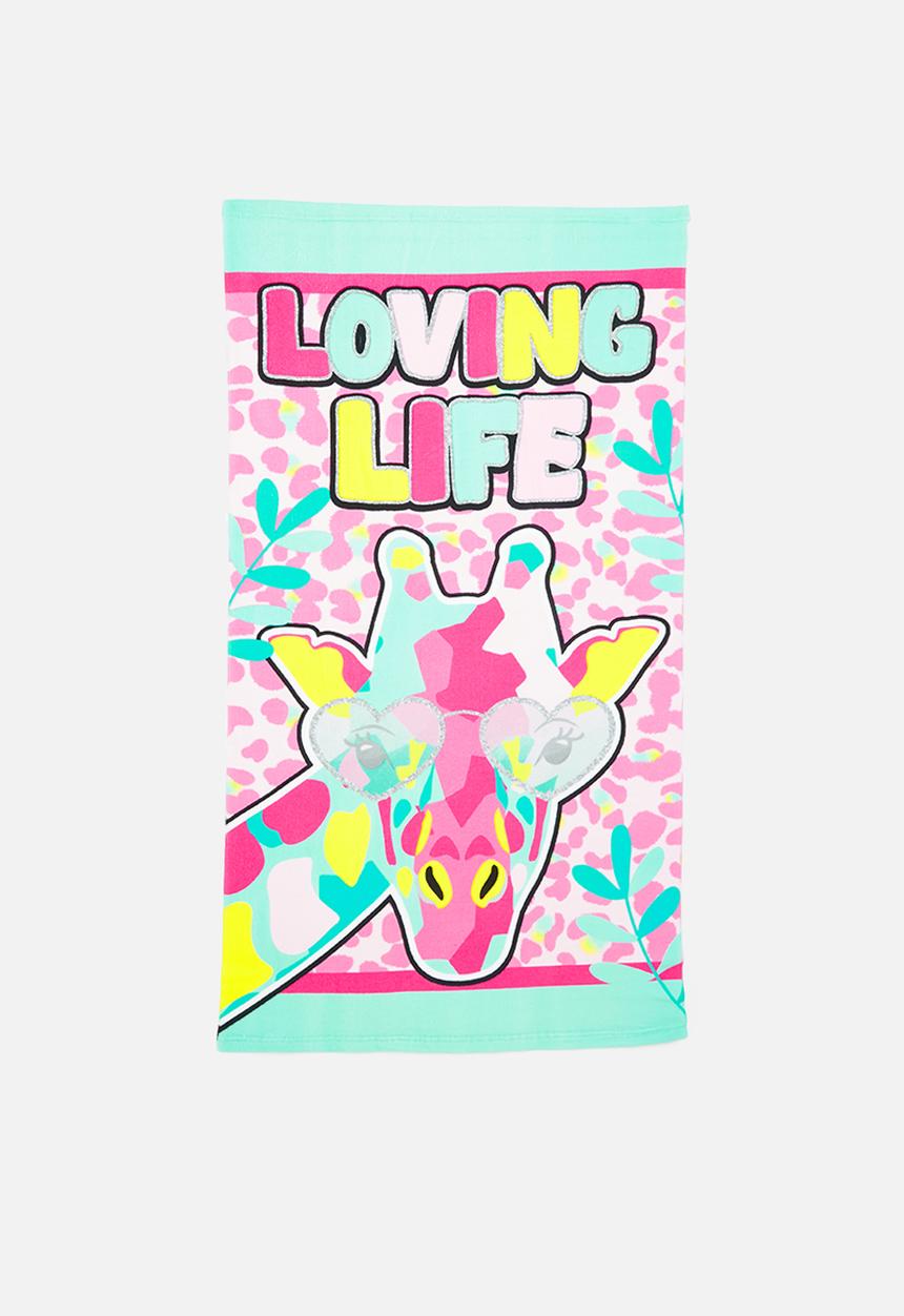 Character Group - Wild child beach towel - pink