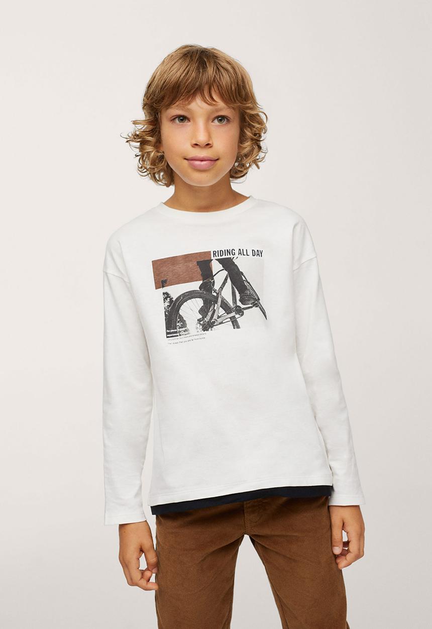 MANGO - T-shirt zoom - off white 