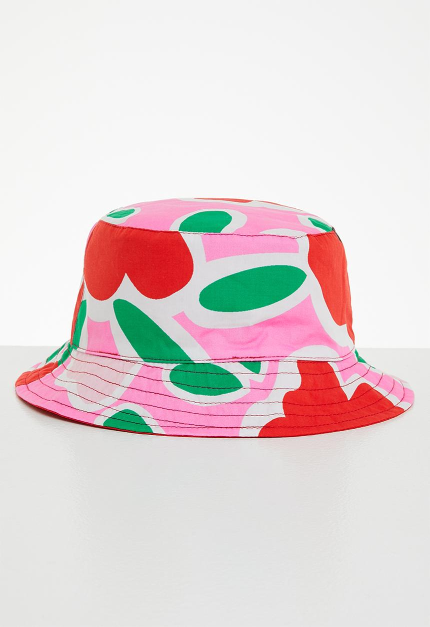 Me&B - Reversable bucket hat with large ties - multi