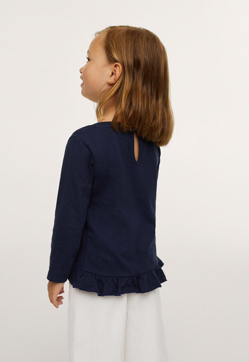 MANGO - T-shirt birdy - navy