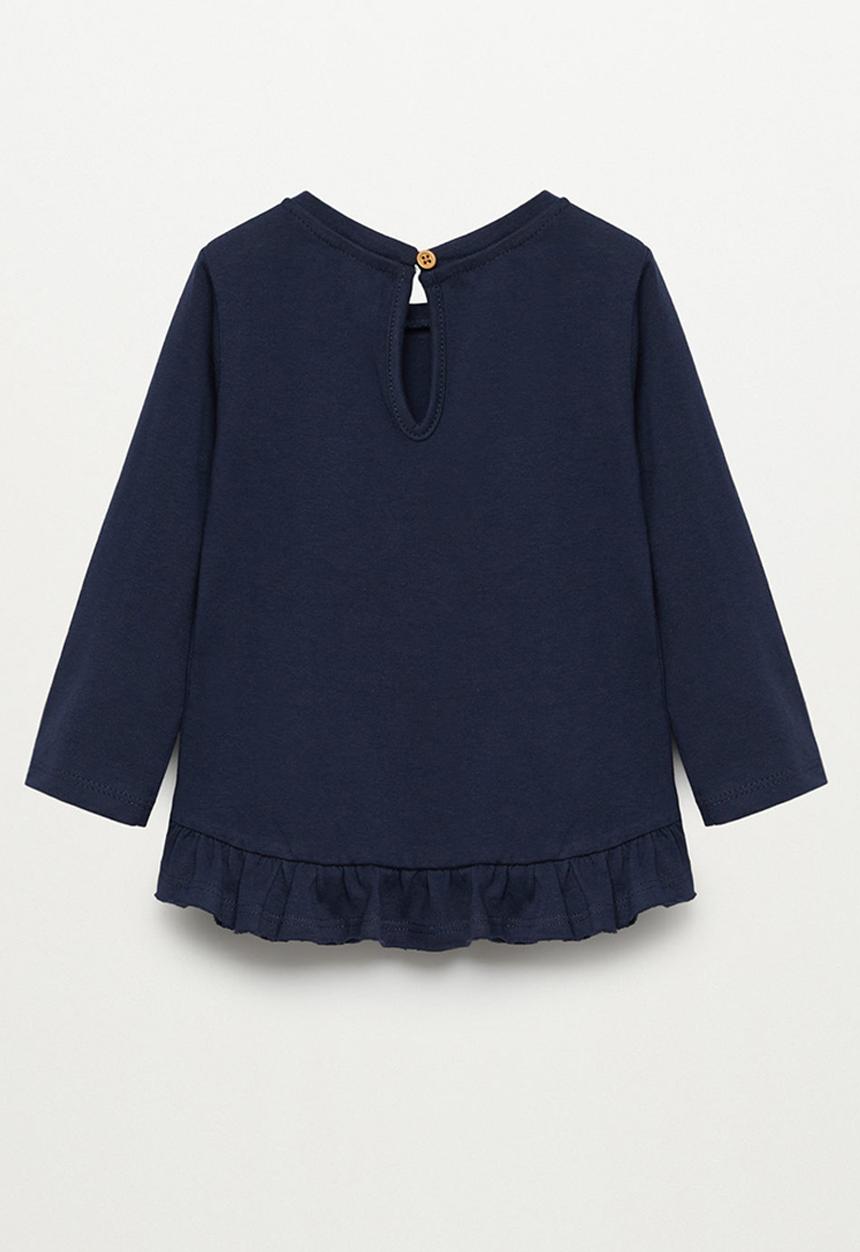 MANGO - T-shirt birdy - navy