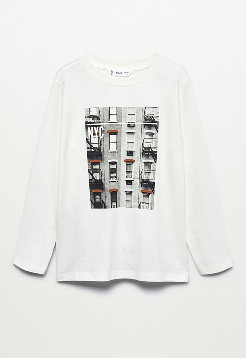 MANGO - T-shirt walking - off white 