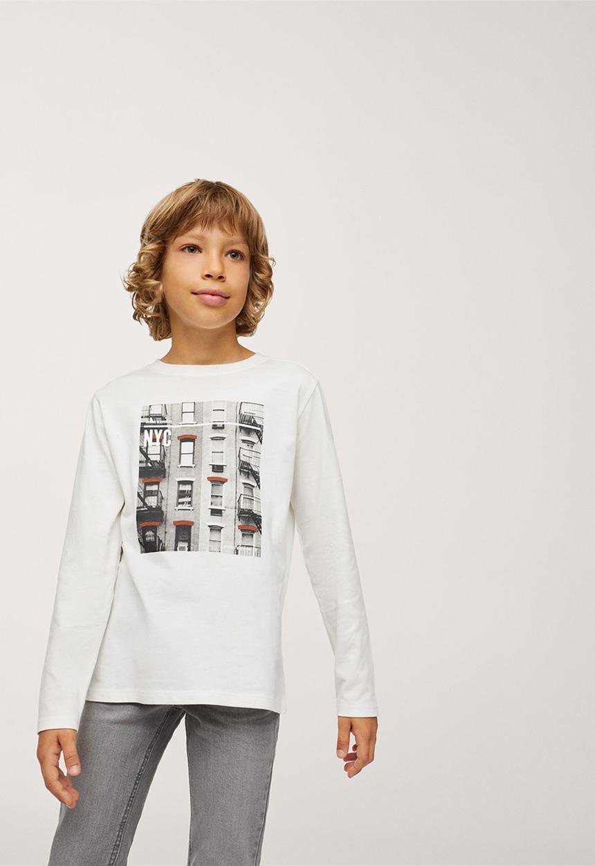 MANGO - T-shirt walking - off white 