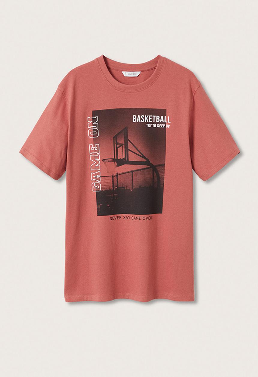 MANGO - T-shirt basket - red
