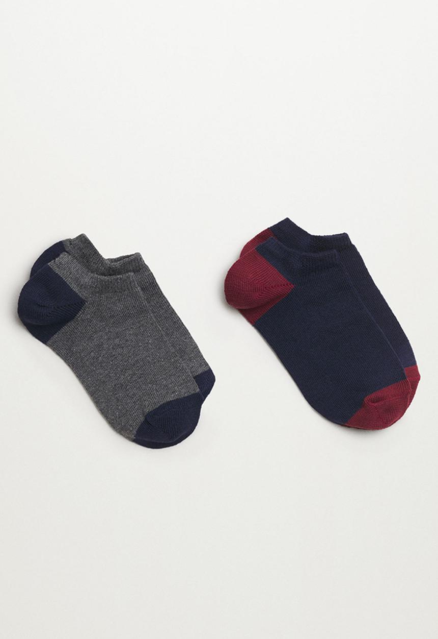 MANGO - Socks happy - grey & navy 