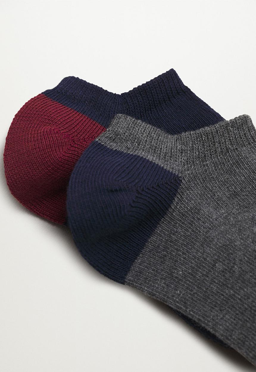 MANGO - Socks happy - grey & navy 