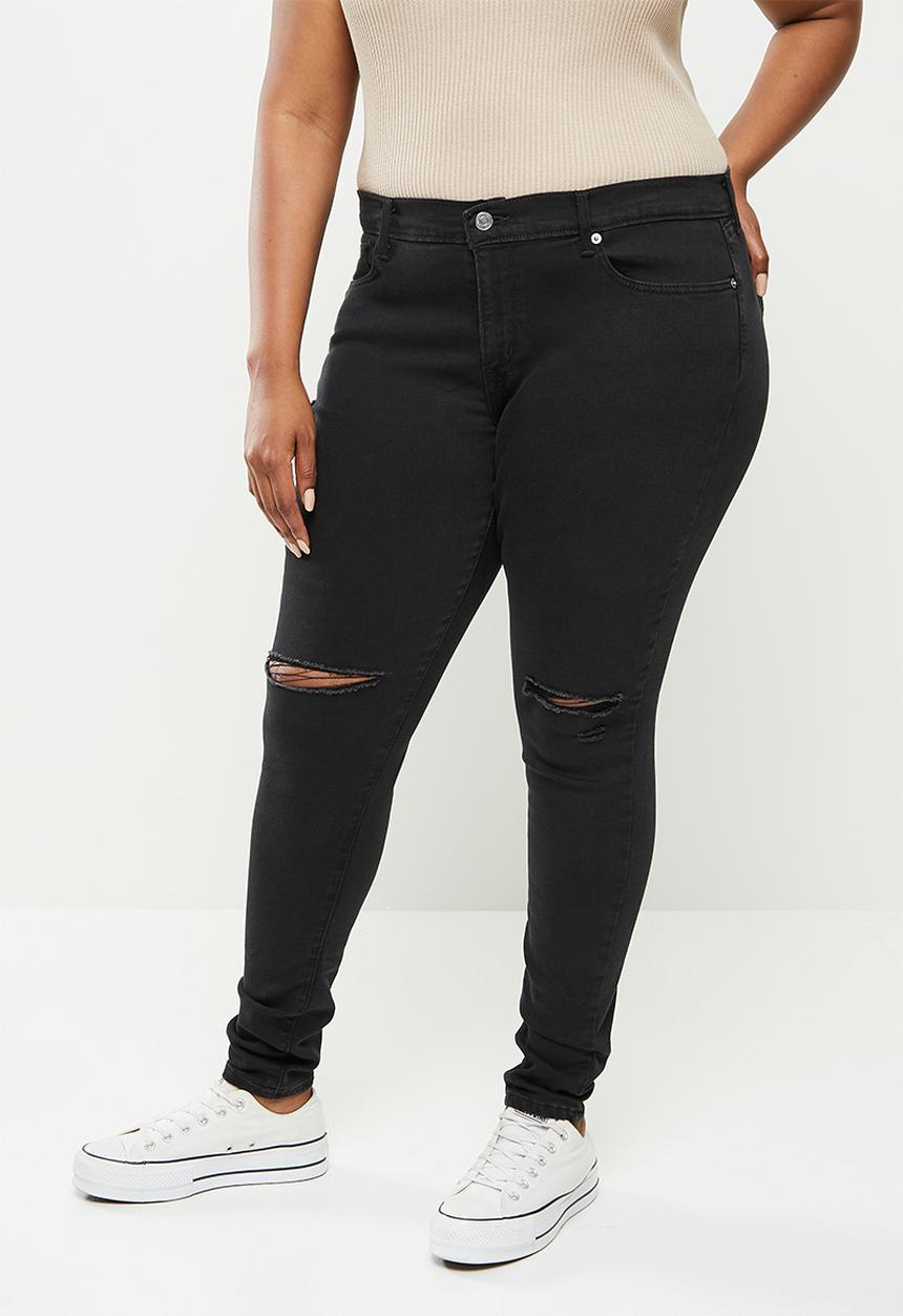 Levi’s® - Curvy super skinny over the edge sa -  black 
