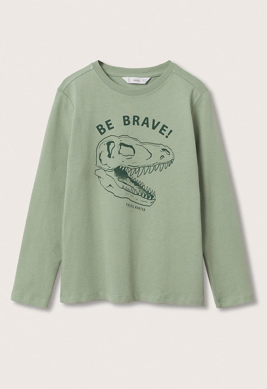 MANGO - T-shirt spencer - green